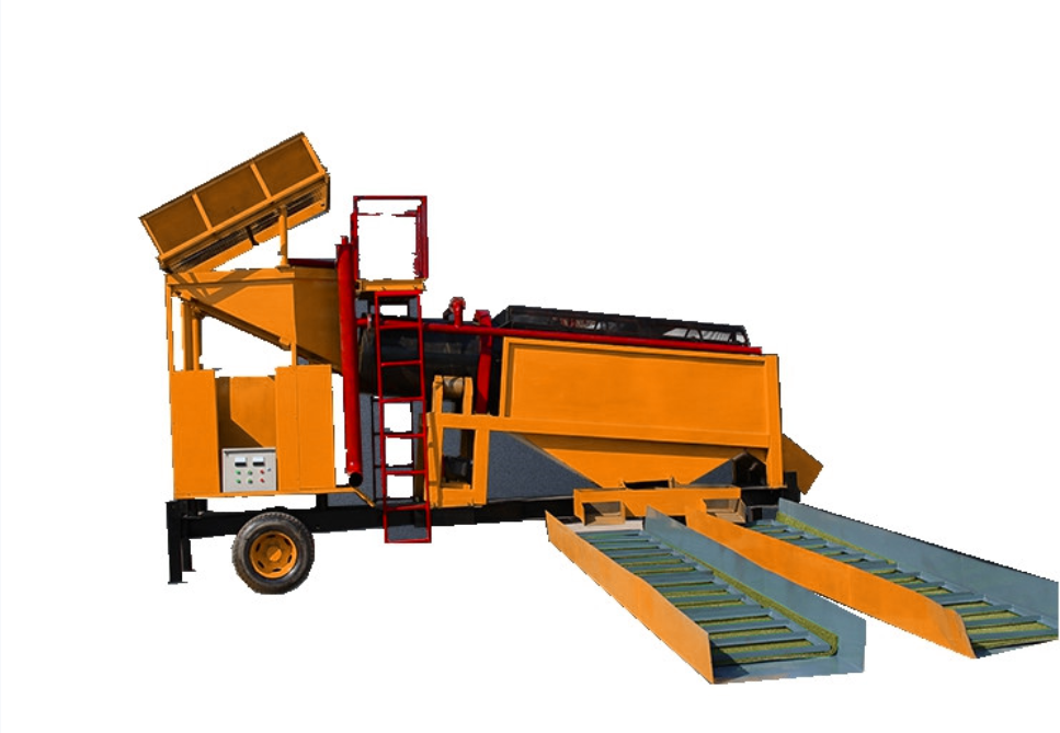 砂金选矿设备 金矿设备 高回收率筒式选金车